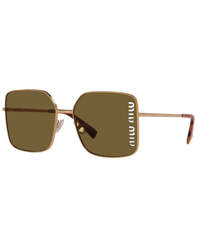 Miu Miu Women's Mu51ys 60mm Sunglasses In Gold