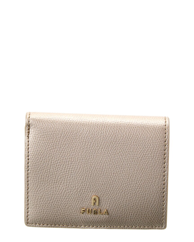 Furla Camelia Leather Wallet In Gold
