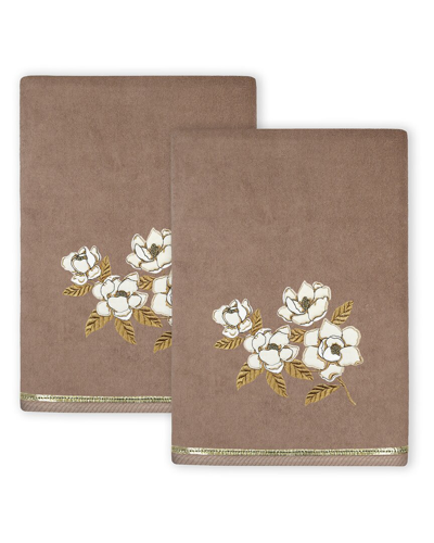 LINUM HOME TEXTILES LINUM HOME TEXTILES MAGGIE 2PC EMBELLISHED TURKISH COTTON BATH TOWEL SET
