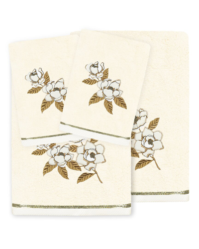Linum Home Textiles Maggie 4pc Embellished Turkish Cotton Towel Set