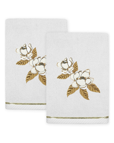 LINUM HOME TEXTILES LINUM HOME TEXTILES MAGGIE 2PC EMBELLISHED TURKISH COTTON HAND TOWEL SET