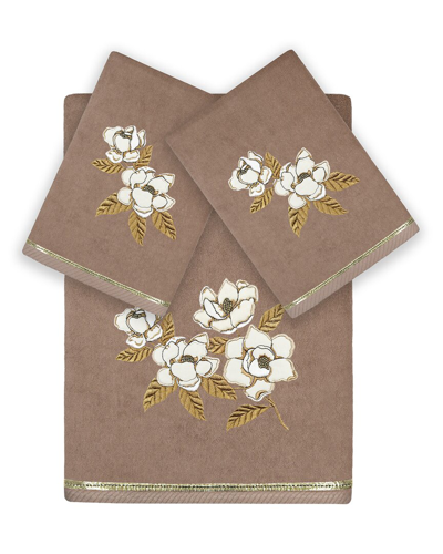 Linum Home Textiles Maggie 3pc Embellished Turkish Cotton Towel Set