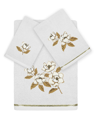 LINUM HOME TEXTILES LINUM HOME TEXTILES MAGGIE 3PC EMBELLISHED TURKISH COTTON TOWEL SET