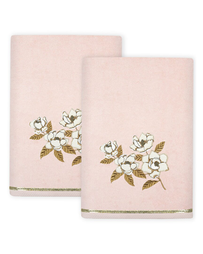 LINUM HOME TEXTILES LINUM HOME TEXTILES MAGGIE 2PC EMBELLISHED TURKISH COTTON BATH TOWEL SET
