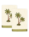 Linum Home Textiles Palmera 2pc Embellished Turkish Cotton Hand Towel Set