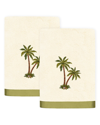 Linum Home Textiles Palmera 2pc Embellished Turkish Cotton Bath Towel Set