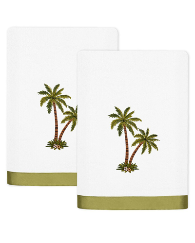 LINUM HOME TEXTILES LINUM HOME TEXTILES PALMERA 2PC EMBELLISHED TURKISH COTTON BATH TOWEL SET