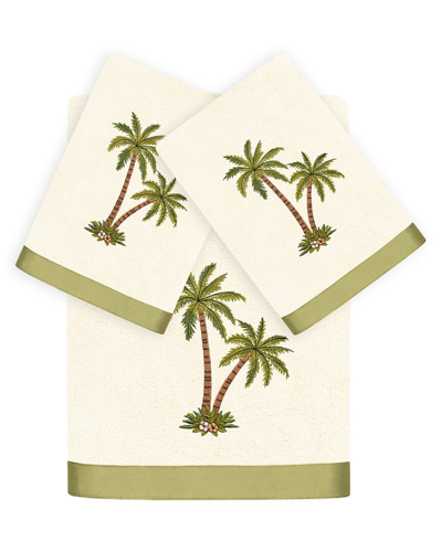 Linum Home Textiles Palmera 3pc Embellished Turkish Cotton Towel Set