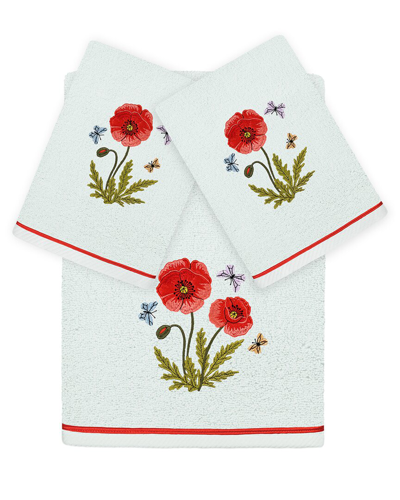 Linum Home Textiles Polly 3pc Embellished Turkish Cotton Towel Set