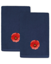 Linum Home Textiles Polly 2pc Embellished Turkish Cotton Fingertip Towel Set