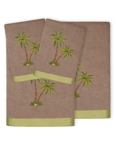 Linum Home Textiles Palmera 4pc Embellished Turkish Cotton Towel Set