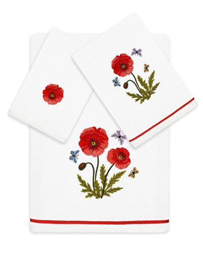 LINUM HOME TEXTILES LINUM HOME TEXTILES POLLY 3PC EMBELLISHED TURKISH COTTON TOWEL SET
