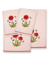 Linum Home Textiles Polly 4pc Embellished Turkish Cotton Towel Set