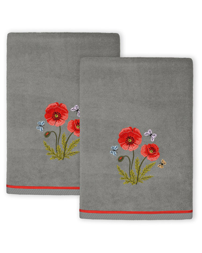Linum Home Textiles Polly 2pc Embellished Turkish Cotton Bath Towel Set