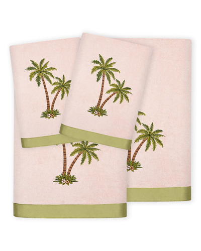 Linum Home Textiles Palmera 4pc Embellished Turkish Cotton Towel Set