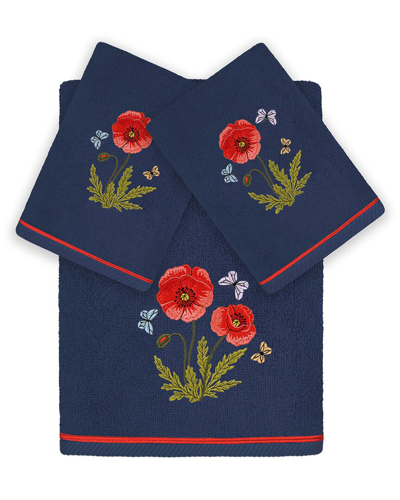 Linum Home Textiles Polly 3pc Embellished Turkish Cotton Towel Set