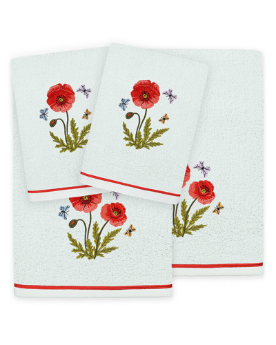Linum Home Textiles Polly 4pc Embellished Turkish Cotton Towel Set
