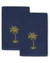 Linum Home Textiles Palmera 2pc Embellished Turkish Cotton Fingertip Towel Set