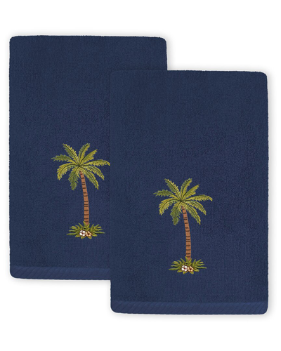 Linum Home Textiles Palmera 2pc Embellished Turkish Cotton Fingertip Towel Set