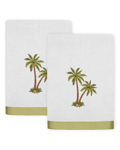 Linum Home Textiles Palmera 2pc Embellished Turkish Cotton Bath Towel Set