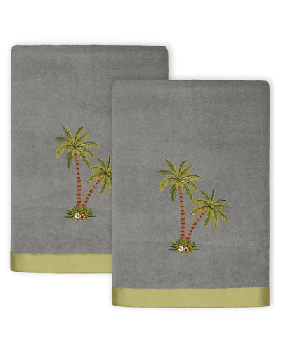 Linum Home Textiles Palmera 2pc Embellished Turkish Cotton Bath Towel Set