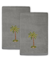 Linum Home Textiles Palmera 2pc Embellished Turkish Cotton Fingertip Towel Set