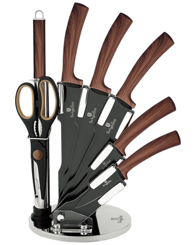 Berlinger Haus 8pc Knife Set W/ Acrylic Stand In Brown