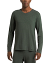 Hanro Casuals Long-sleeve V-neck T-shirt In Eden Melange