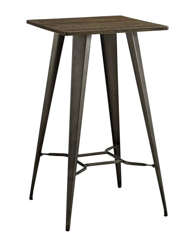 Modway Direct Bamboo Top & Steel Bar Table