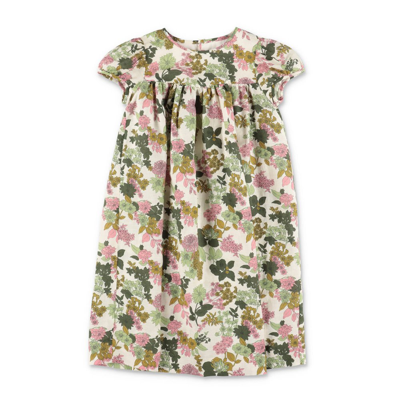 Bonpoint Kids' Arletty Floral-print Maxi Dress In Neutrals