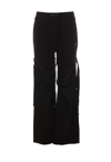 Palm Angels Blackwhite Classic Logo Track Joggers In Black