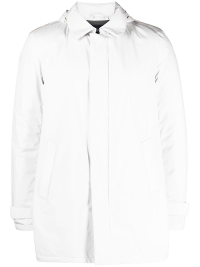 Herno Detachable-hood Feather-down Jacket In Neutrals