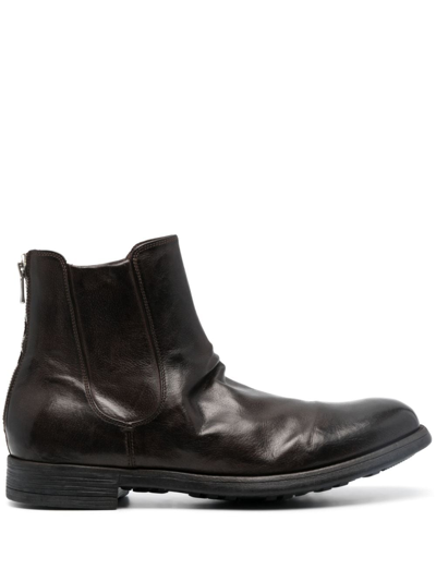 Officine Creative Chronicle 005 Leather Ankle Boots In Brown