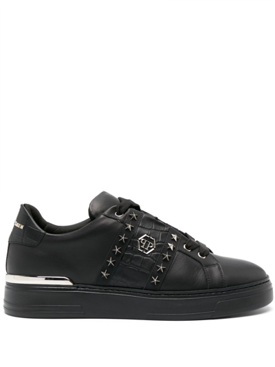 Philipp Plein Logo-plaque Low-top Trainers In Black