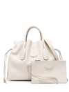 TOD'S DRAWSTRING LEATHER TOTE BAG