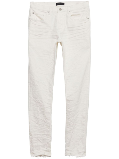 Purple Brand Men's Monogram Slim-fit Jeans In White