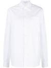 Jw Anderson Button-up Cotton Shirt In White