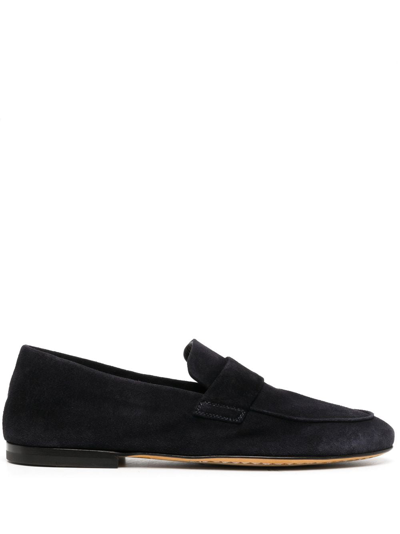 Officine Creative Airto Suede Loafers In Blue