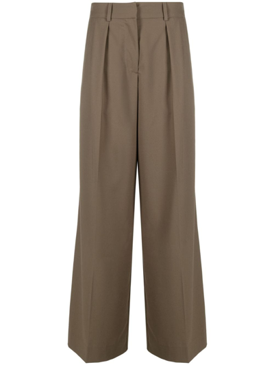 Remain Wide-leg Tailored Trousers In Brown