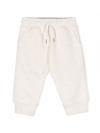 Kenzo Logo-print Cotton Track Pants In Neutrals