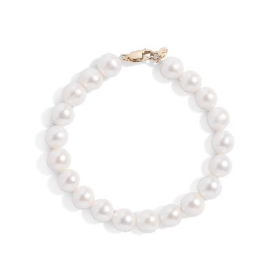 Aurate New York Classic Pearl Bracelet 8mm In White