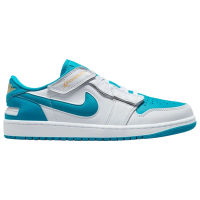 Jordan Men's Air  1 Low Flyease Easy On/off Shoes In Gold/blue/white
