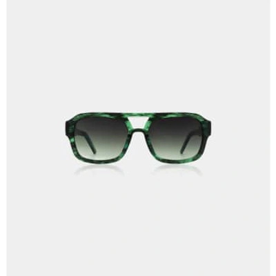 A.kjaerbede Green Marble Transparent Kaya Sunglasses