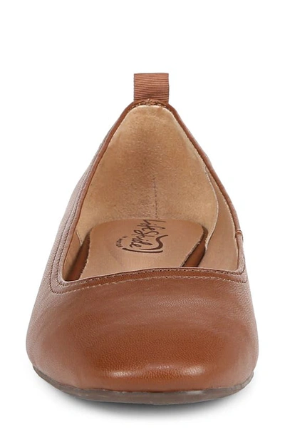 Lifestride Cameo Flat In Brown Faux Leather
