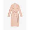 Max Mara Womens Camel Madame Double-breasted Wool And Cashmere-blend Coat In Pink