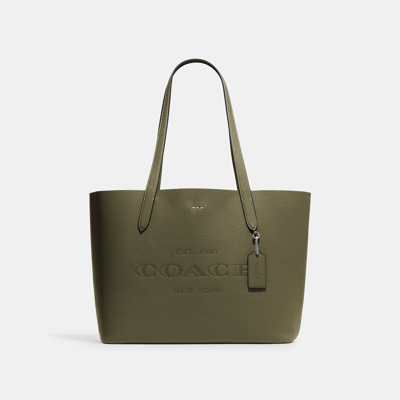 Coach Outlet Cameron Tote In Silver/olive Drab