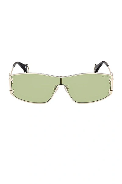 Emilio Pucci Shield Sunglasses In Shiny Pale Gold G