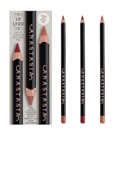 Anastasia Beverly Hills Mini Lip Liner Trio Kit In Deep Taupe  Blackberry  & Hazelnut