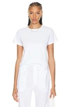 Leset Margo Short-sleeve Cotton Crewneck Tee In White
