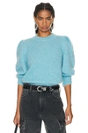 Isabel Marant Idol Mohair Blend Knit Sweater In Ice Blue